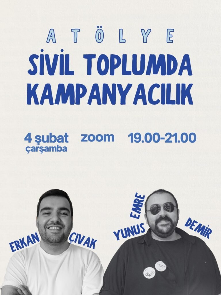 Sivil Toplumda Kampanya Yapmak: 4 Şubat’ta Ücretsiz Çevrimiçi Atölye