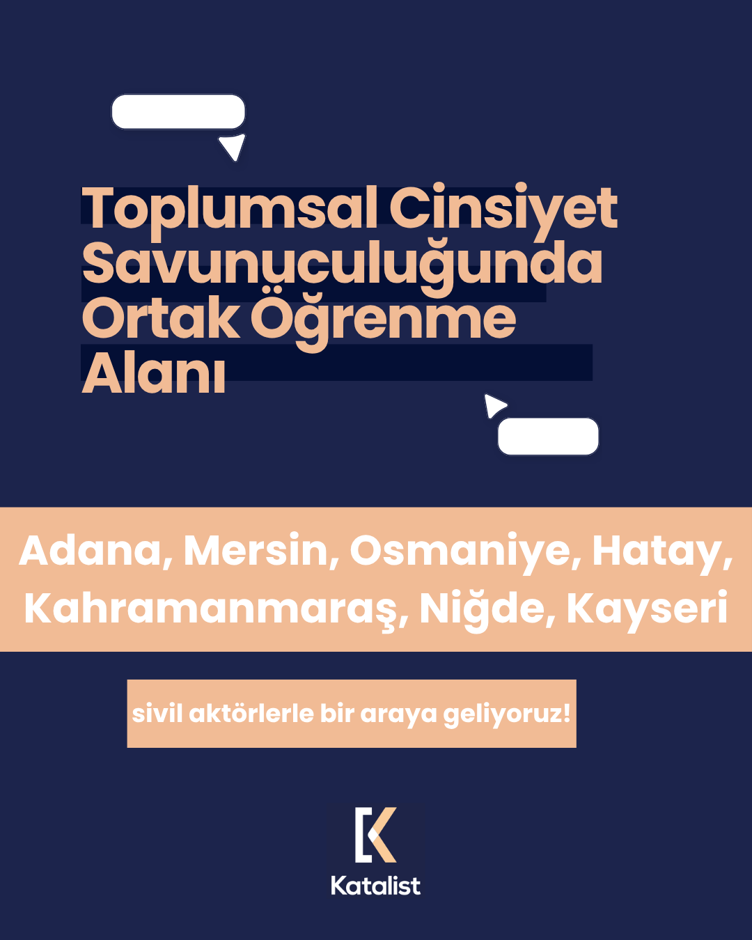 Adana'da Toplumsal Cinsiyet Eşitliği İçin Buluşma: UN Women Türkiye ve Katalist'ten Sivil Aktörlere Çağrı