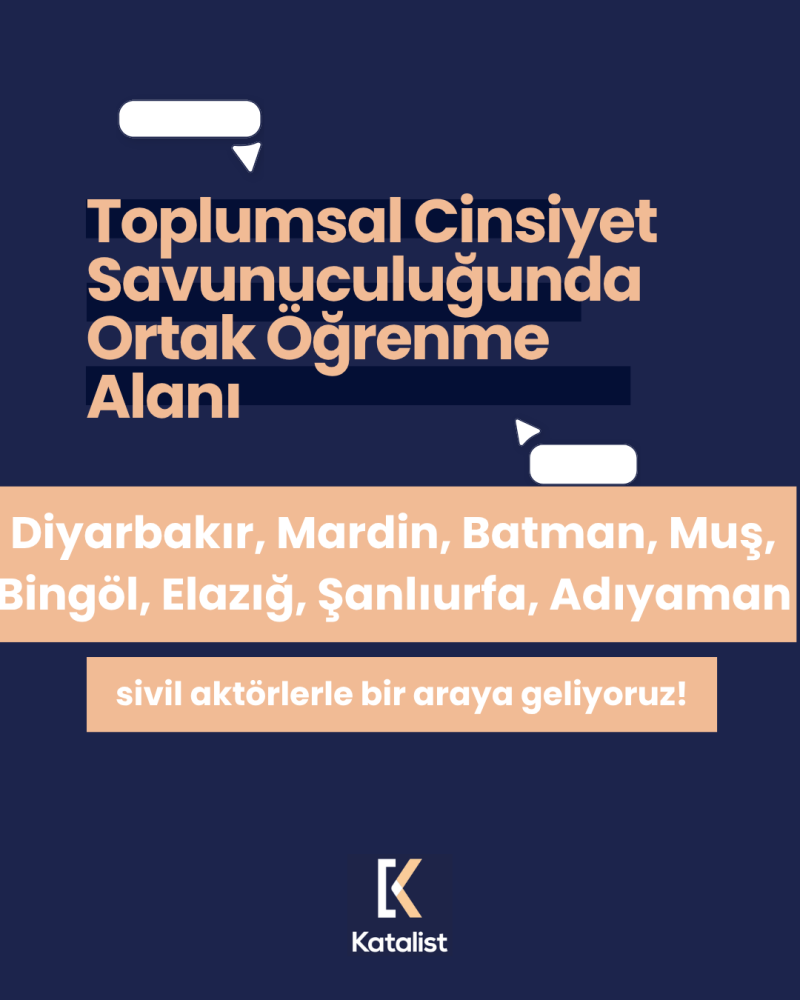 UN Women Türkiye ve Katalist’ten Güneydoğu Anadolu’daki Sivil Aktörler İçin Dayanışma Çağrısı: Öğrenme ve Buluşma Alanı